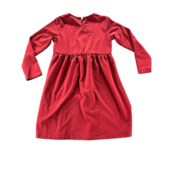 Arshiner Girls Red Long Sleeve A-Line Midi Dress w/ Pockets Youth 130/8 Years - Picture 1 of 7